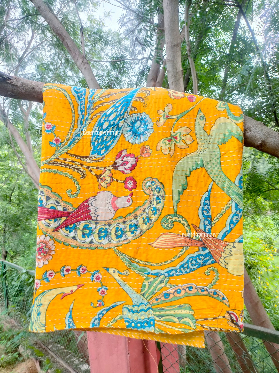 Bedspread cotton quilt bohemian bedding bedcover quilt kantha Etsy.de