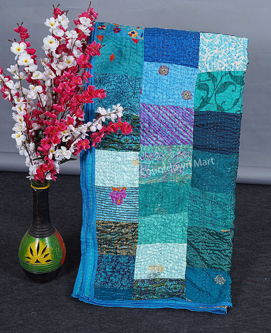 Bohemian Patchwork Quilt Handmade Vintage Quilts Bedding Throw Etsy.de