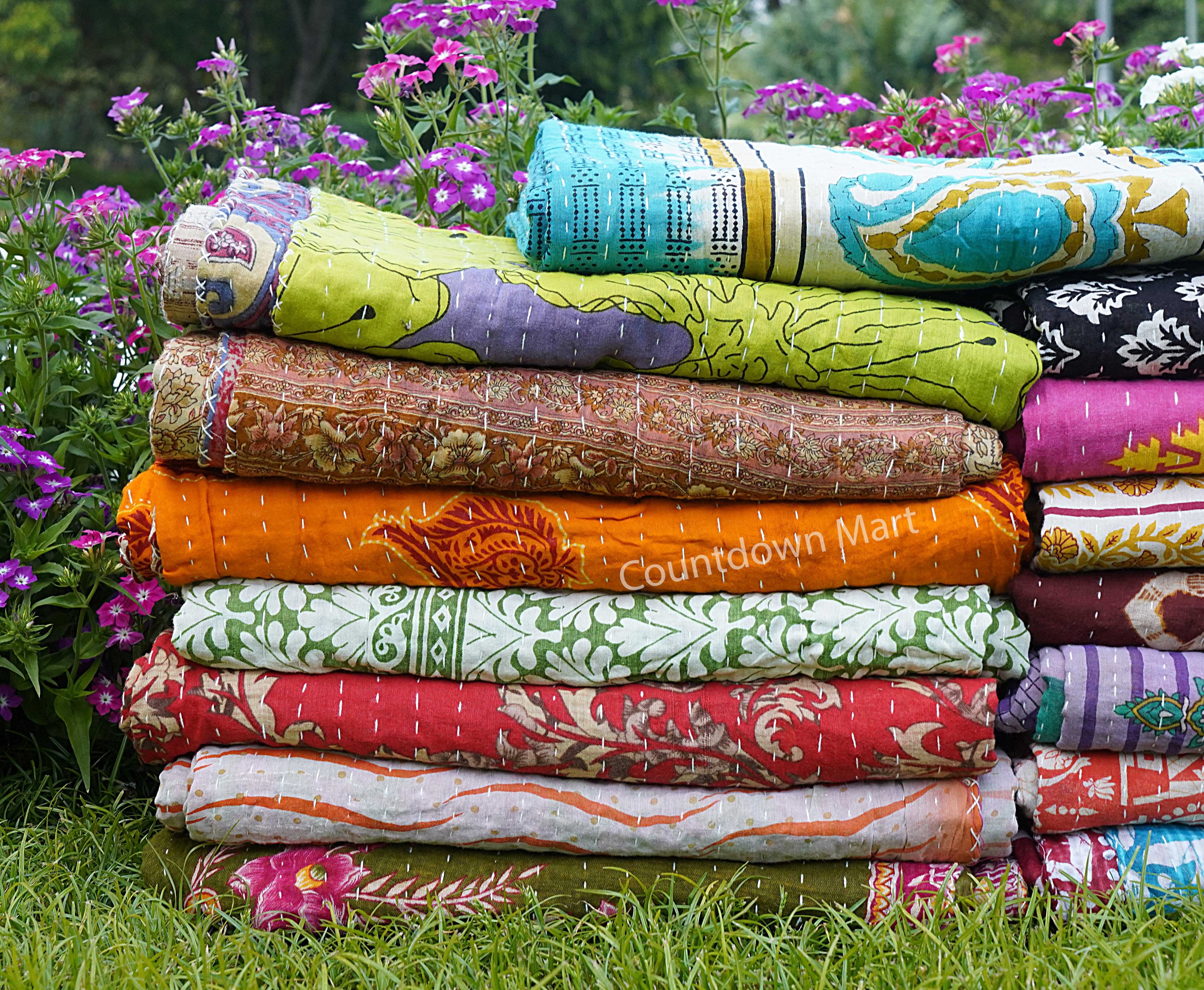Vintage kantha quilt - Etsy 日本