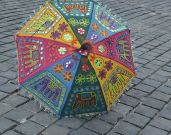 Table top Bali umbrella handmade traditional elephant parasol