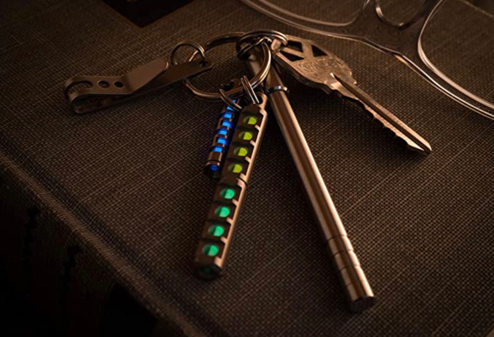 XL Titanium Tritium Keychain Fits two 3 X 22.5mm vials not Etsy