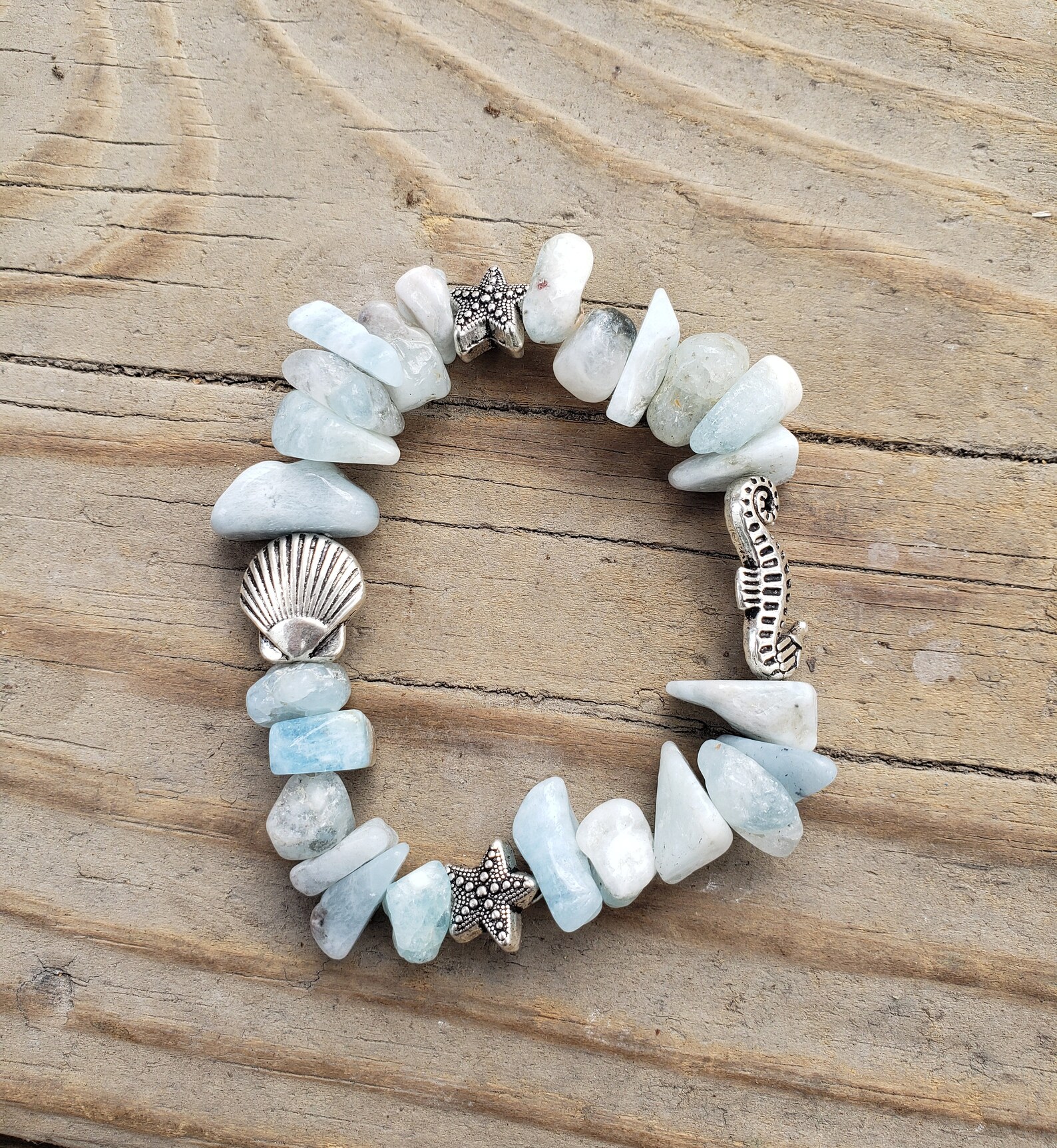 Crystal Gemstone chip bracelets Stretchy Charm bracelet Etsy