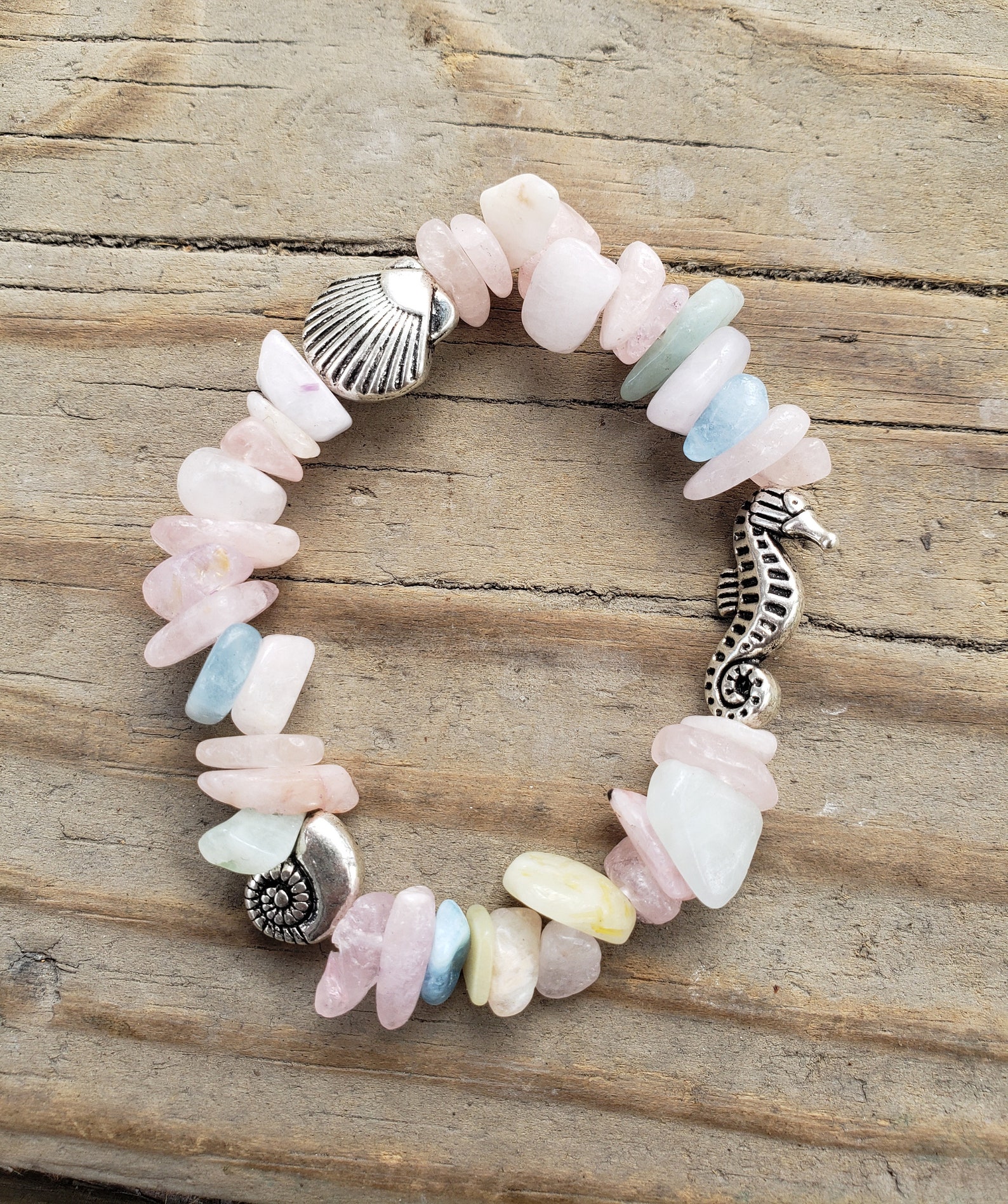 Crystal Gemstone chip bracelets Stretchy Charm bracelet Etsy