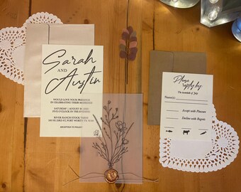 Neutral Tones Wedding Invitation