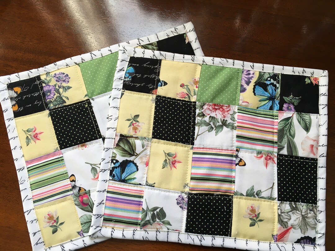 Quilted Mini Placemats Reversible Etsy