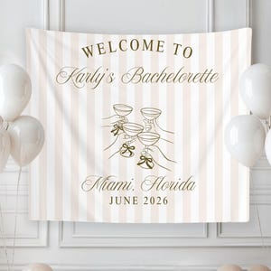 Custom Bachelorette Tapestry, Personalized Bachelorette Banner, Custom Bachelorette Tapestry, Pick Your Own Colors Bachelorette Party Banner