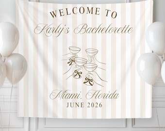 Custom Bachelorette Tapestry, Personalized Bachelorette Banner, Custom Bachelorette Tapestry, Pick Your Own Colors Bachelorette Party Banner