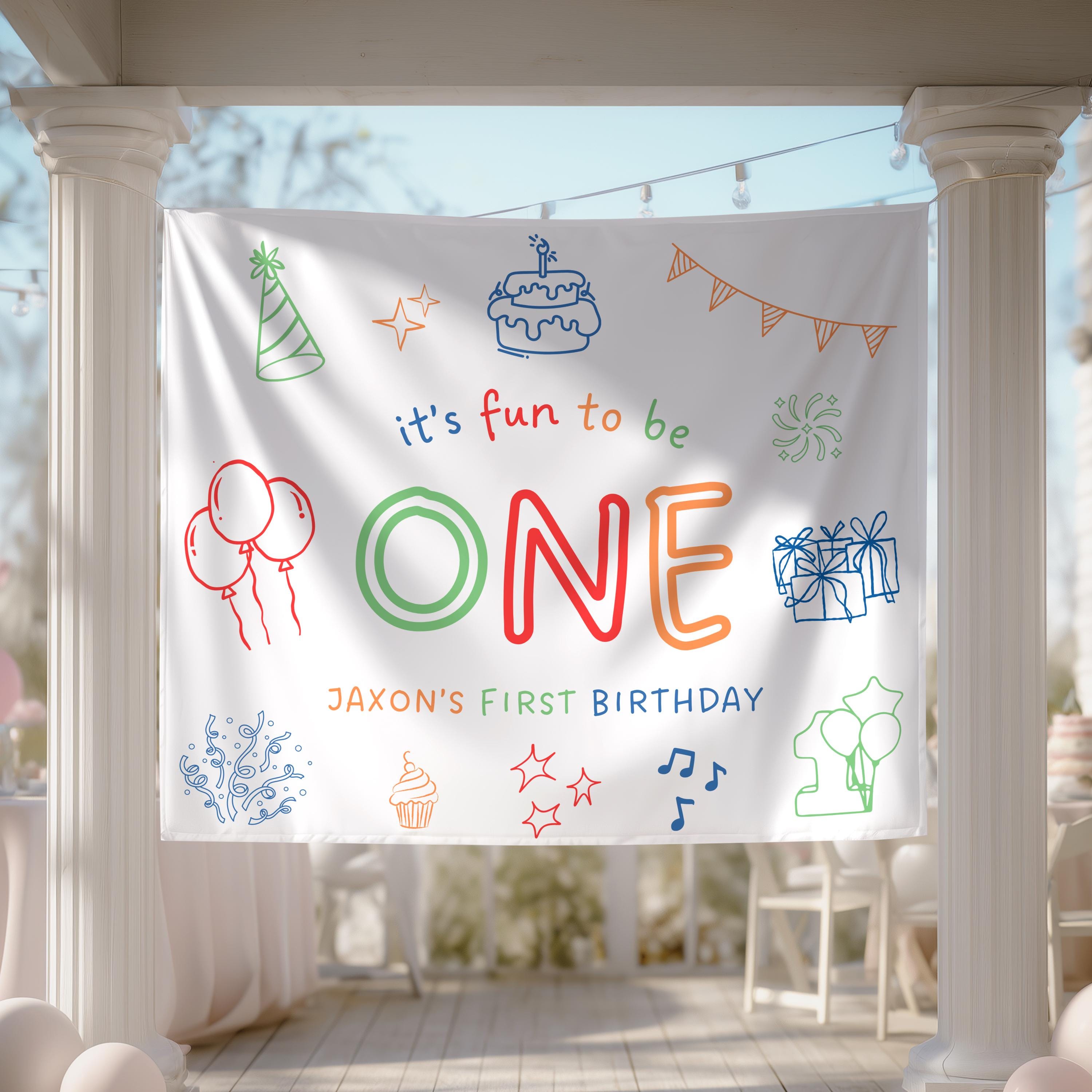 It's Fun to Be One Birthday Banner, Fun to Be One First Birthday ...