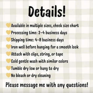 May include: A white and beige checkered background with the word "Details!" in black. The text provides product information, including care instructions and how to attach the product. The text also includes the brand name "LEXI GREY".