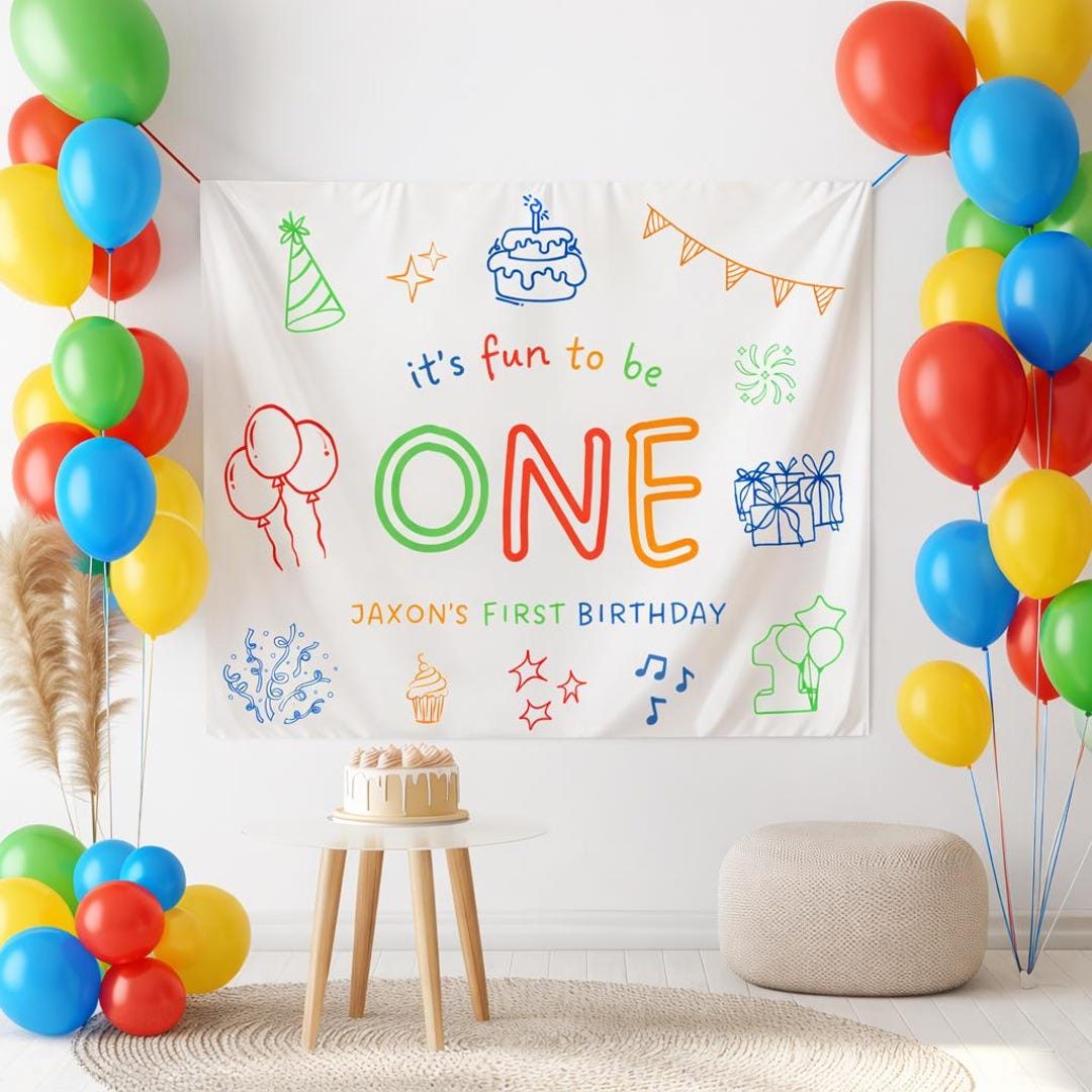 It's Fun to Be One Birthday Banner, Fun to Be One First Birthday ...