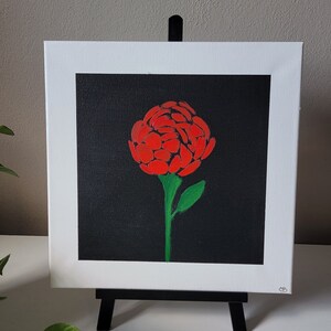 Painting the Roses Red Original Acrylic Painting, 12&quot;x12&quot; Original Floral Art