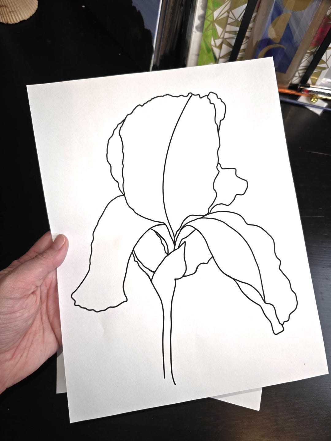 Iris Flower Coloring Page, Floral Art Therapy (digital Download) - Etsy