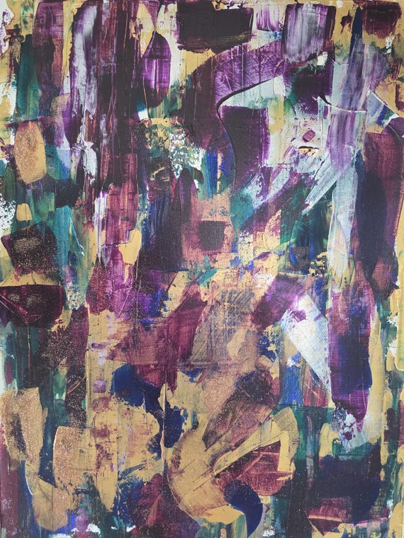 アクリル抽象画 約18cm x 18cm アクリル画 18×18 オリジナル抽象アクリル画：18インチ×24インチ