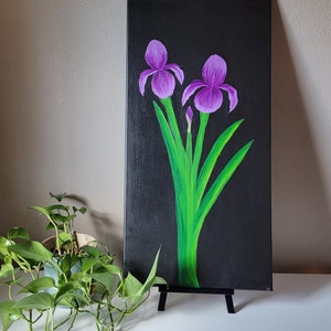 The Lone Irises Original Acrylic Painting