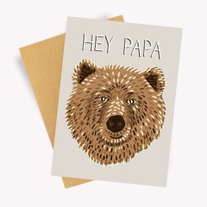 Hé papa ours Carte de vœux