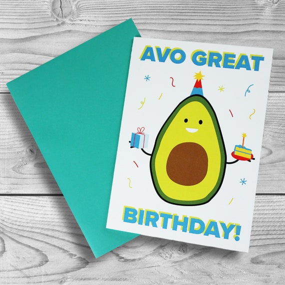 Avo Great Birthday Greeting Card - Etsy