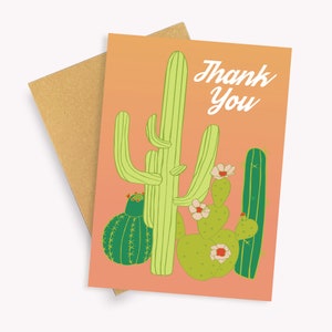 Carte de remerciement Cactus