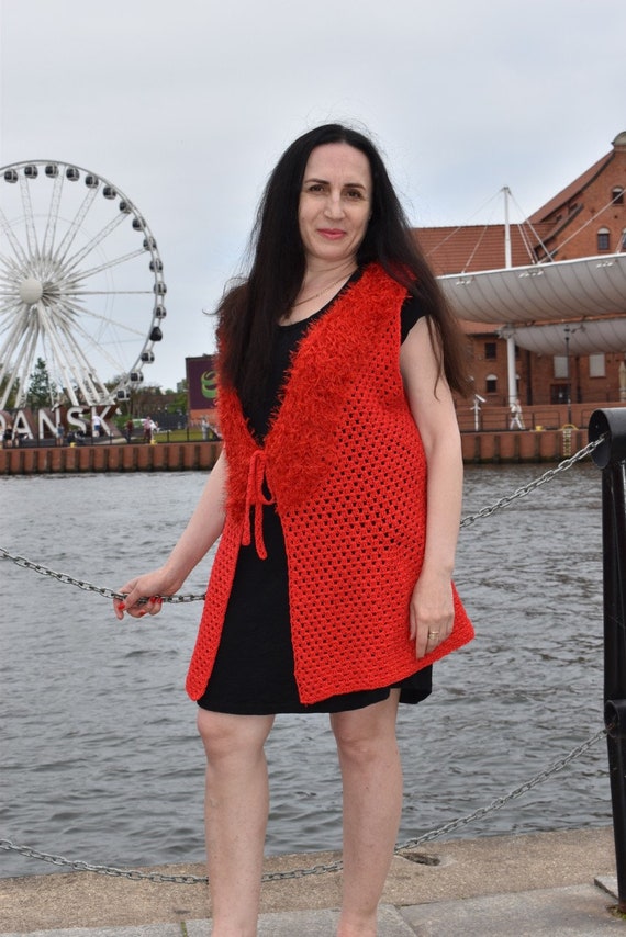 Vest/crochet Waistcoat/red Vest for Women / Women's Knitted Vest / Crochet Knitted Vest / Women's Clothing for Women - Etsy Vest/crochet Waistcoat/red Vest for Women / Women's Knitted Vest / Crochet Knitted Vest / Women's Clothing for Women - Etsy