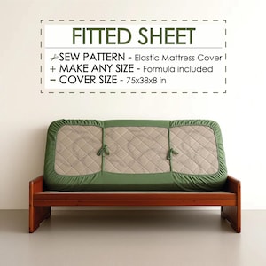 Patrón de costura fácil para sábana bajera ajustable: Funda elástica para colchón individual (patrón en PDF)