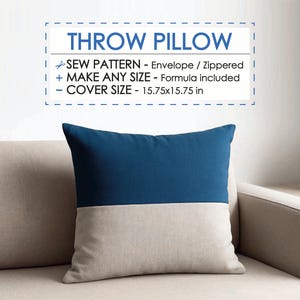 Patchwork Cushion Sewing Pattern: DIY Throw Pillow Tutorial (PDF Download)