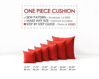 DIY 10 Minutes One Piece Envelope Pillow Cover Tutorial, Simple Pillowcase Sewing Pattern, PDF Instant Download, Begginer Easy Sew Project