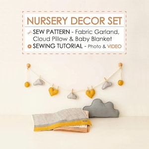 Conjunto para recién nacido DIY Gif - Patrón de costura + PDF paso a paso y videotutorial, decoración de guardería, bienvenida al bebé, ropa de cuna, proyecto de costura fácil