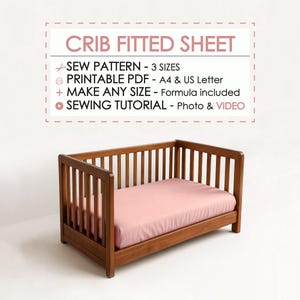 Fitted Crib Sheet Sew Pattern Tutorial, Make your Own Toddler & Baby Mattress Cover, Beginner Friendly Sewing Project, DIY Nursery Bedding