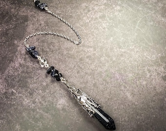 Blue Goldstone Pendulum - Cosmic Star Magic Divination Tool