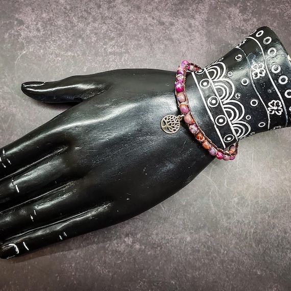 Purple Imperial Jasper Wrap Bracelet – Stability, Nurturing Energy, & Inner Strength