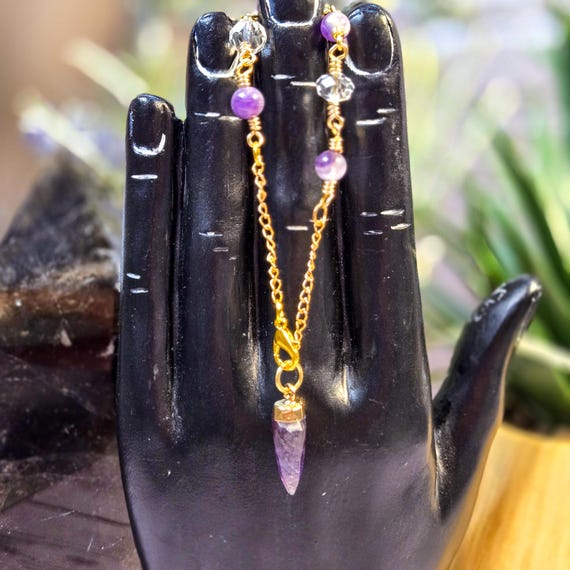 Amethyst Pendulum Bracelet