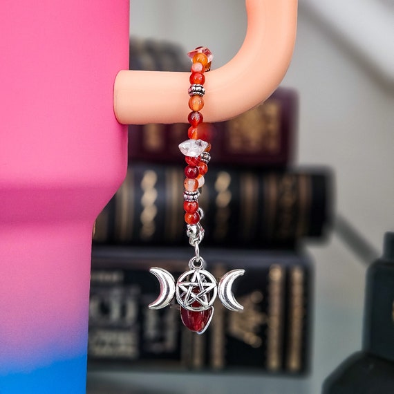 Fire Element Tumbler Charm - Crystal Tumbler Charms