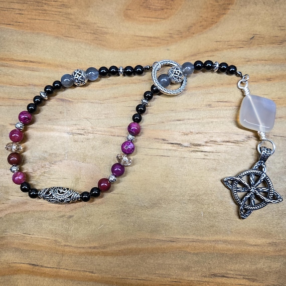 Sugilite and Obsidian Witch's Rosary
