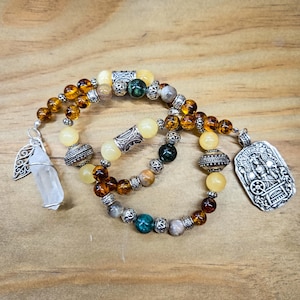 Frigg Devotional Prayer Beads – Norse Goddess Altar Tool – Pagan Meditation Rosary - Devotional Beads - Witch&#39;s Rosary - Witch&#39;s Ladder