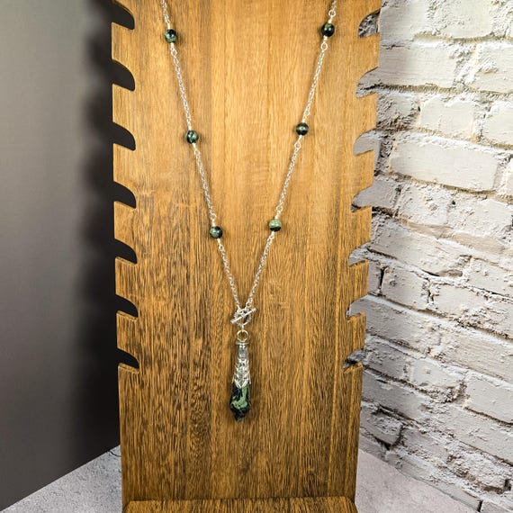 Kambaba Jasper Pendulum Necklace