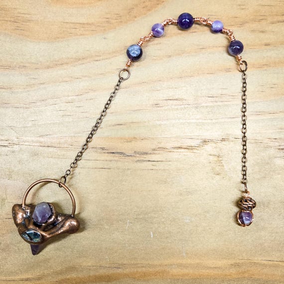 Copper and Amethyst Pendulum