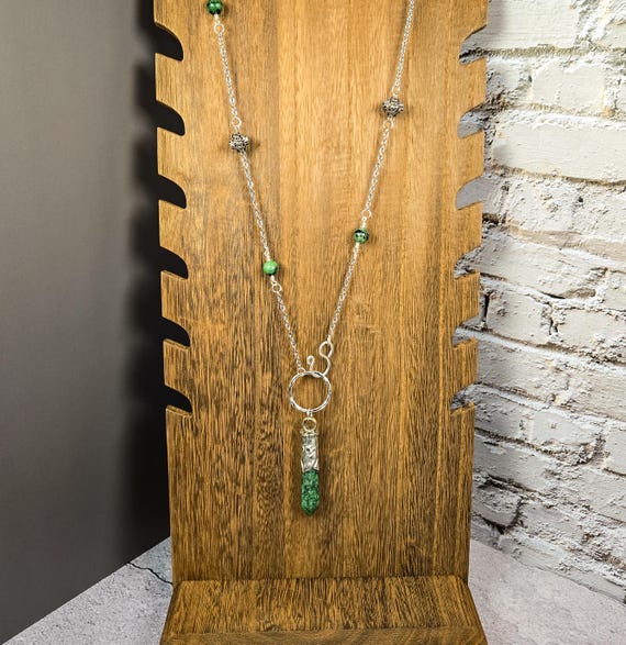 Ruby Zoisite Pendulum Necklace