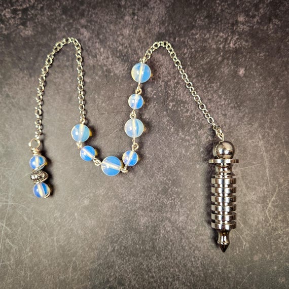Opalite & Silver-Tone Dowsing Pendulum