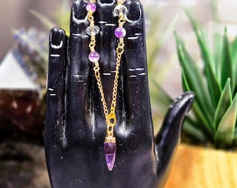 Amethyst Pendulum Bracelet