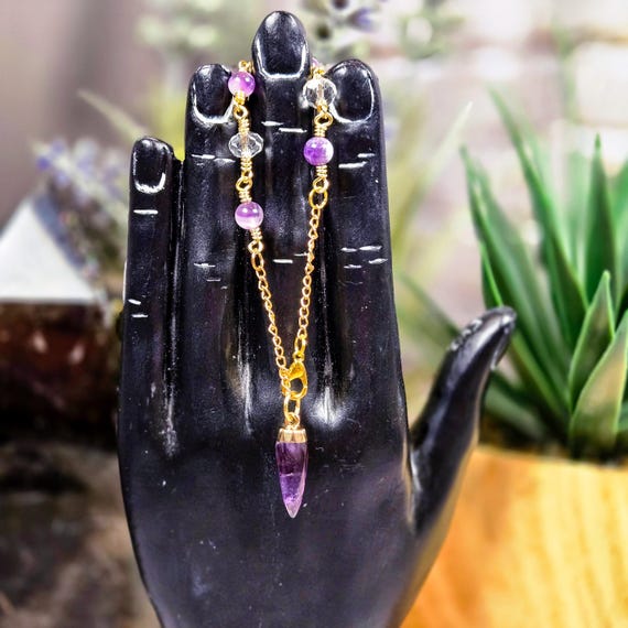 Amethyst Pendulum Bracelet