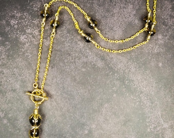 Pendulum Necklace with Handmade Smoky Quartz Pendulum Point: Continuity and Balance