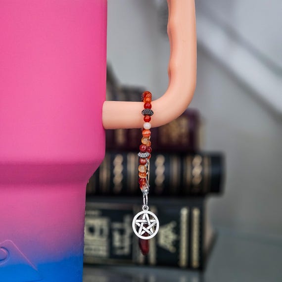 Carnelian Tumbler Charm - Crystal Tumbler Charms