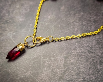 Garnet Pendulum Bracelet - Wearable Divination Tool - Crystal Healing Jewelry