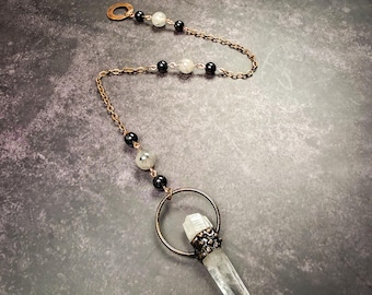 Clear Quartz Copper Pendulum – Energetic Shielding Divination