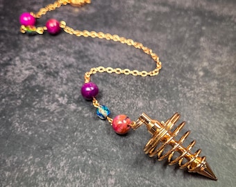 Sugilite & Copper Dowsing Pendulum