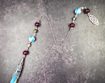 Opalite With Garnet Pendulum - Balance & Intuition