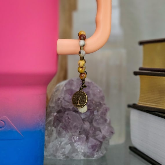 Crazy Agate Tumbler Charm - Crystal Tumbler Charms