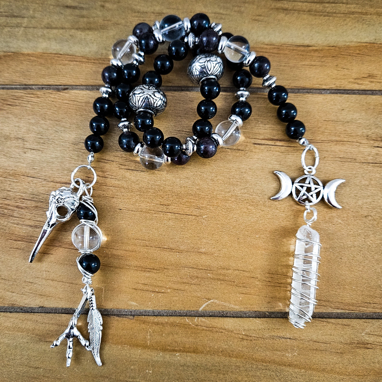 Morrigan Celtic Goddess Prayer Beads Meditation Beads Etsy