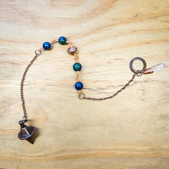 Copper and Chrysocolla Pendulum