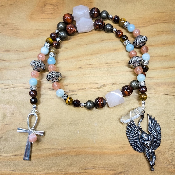 Egyptian Goddess Bastet Prayer Beads