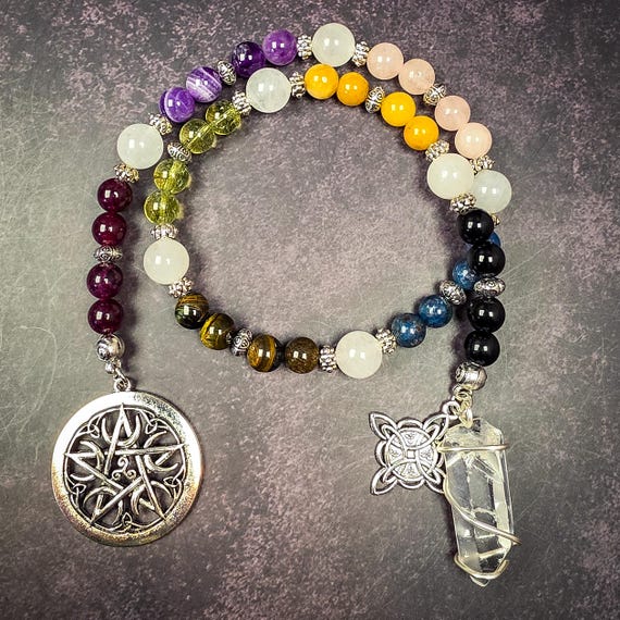 Wheel of The Year Prayer Beads: Wiccan Rosary, Pagan Altar Tool